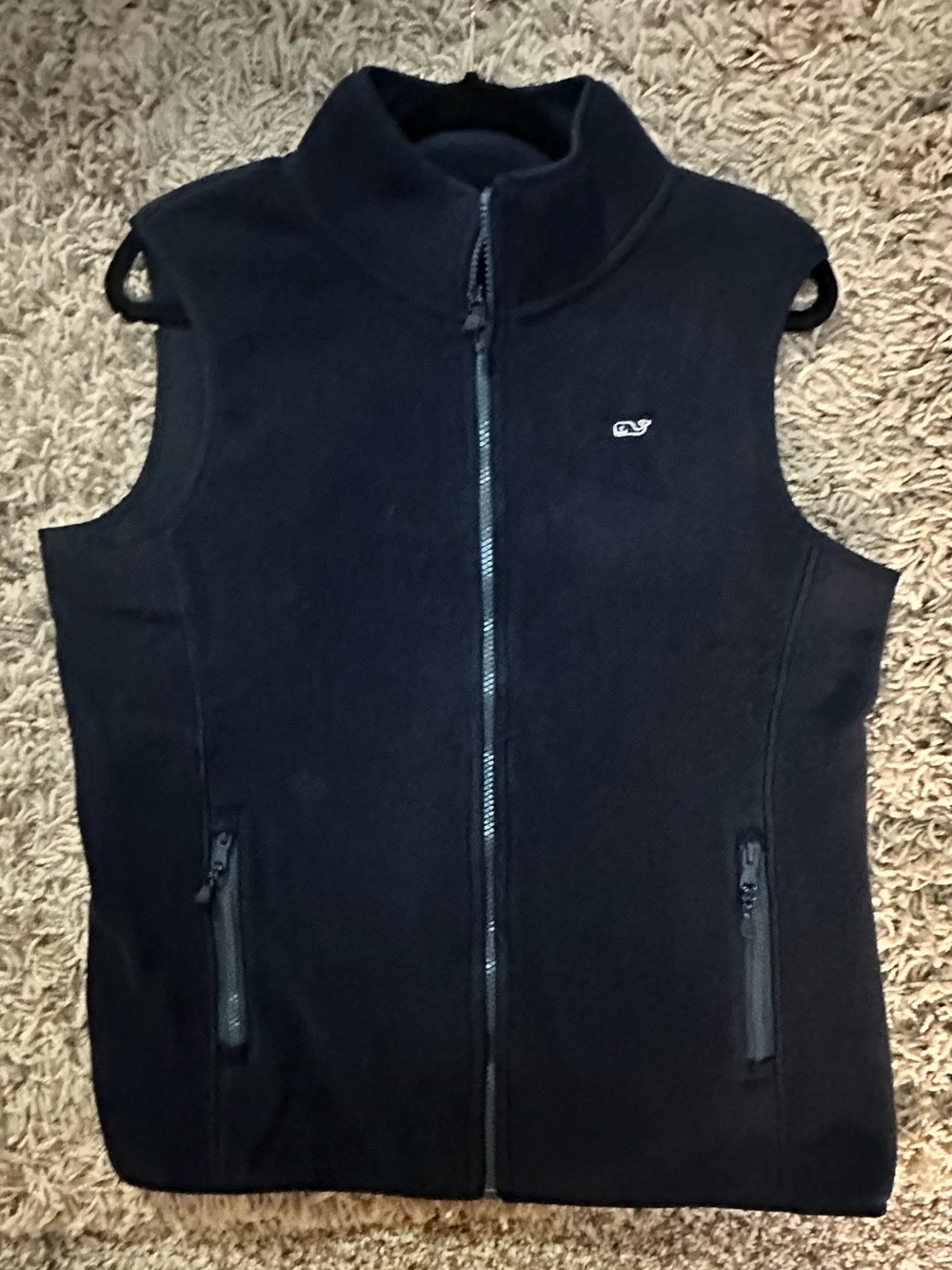 Vineyard Vines navy blue Fleece Zip-Up Vest